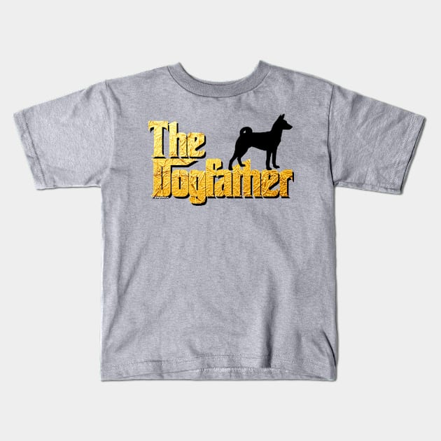 Basenji Kids T-Shirt by dogfather